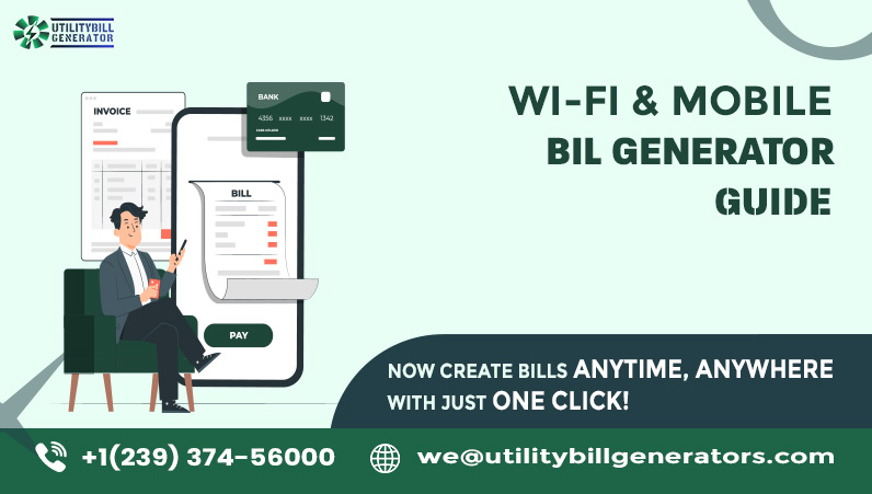 Wi-Fi & Mobile Bill Generator: Create Instant Utility Bills Online