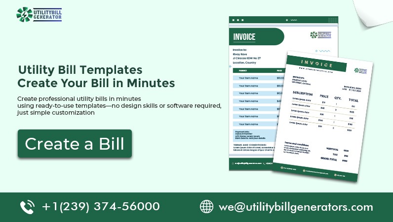 Best Utility Bill Templates: Create Your Bill in Minutes